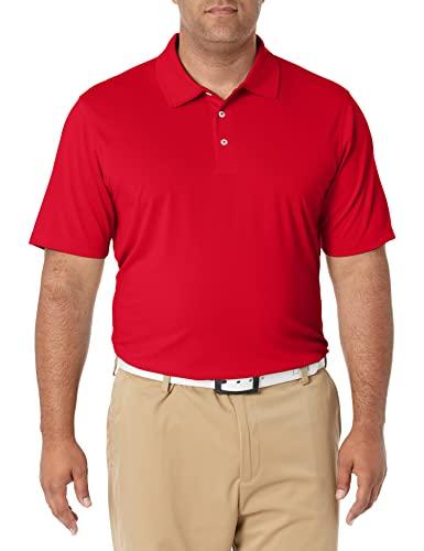 Amazon Essentials Polo da Golf a Maniche Corte Traspirante Ad Asciugatura Rapida Uomo, Rosso Ciliegia, M