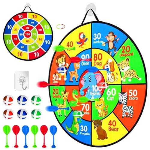 Bersaglio bifacciale con palline, bersaglio per bambini, giocattolo pieghevole, bersaglio per bambini, giocattolo sicuro per bambini，Adatto per bambini di oltre 3 anni e adulti (Modello animale, 66cm)