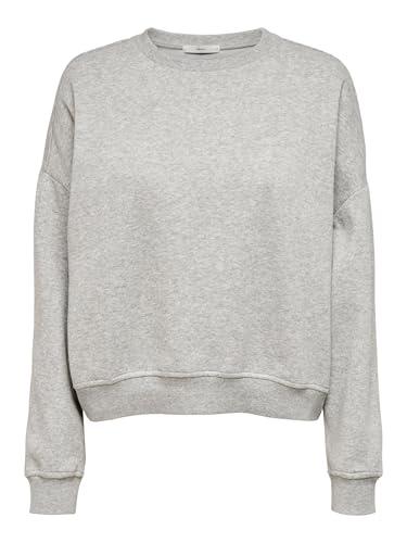 ONLY Onlsweat L/S Crew Oversize Swt Maglia di Tuta, Chiaro Grigio Melange, M Donna