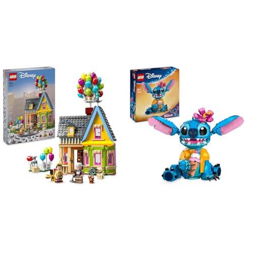 LEGO Disney Stitch, Gioco per Bambini e Bambine da 9 Anni in su & Disney e Pixar Casa di “Up”, Modellino da Costruire con Palloncini e Figure di Carl