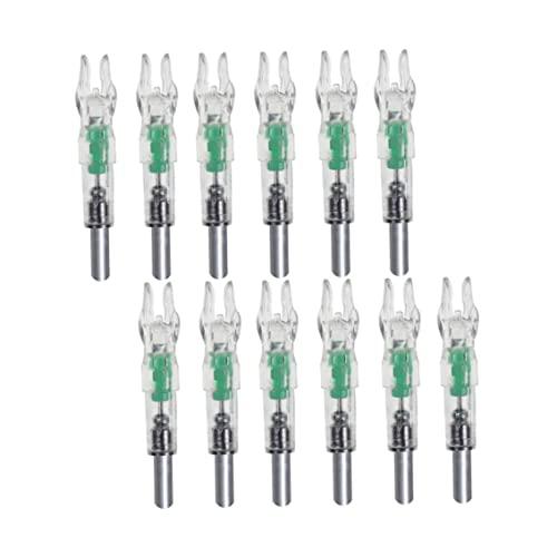 Whyzsjnclg Cocche Illuminate per frecce, cocche a Freccia a LED Tiro con L'Arco Luminoso in plastica Illuminato Freccia Coda ad Arco 12 Pezzi Colore Casuale