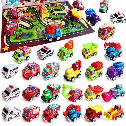 Calendario Avvento 2025, Cars Macchinine Giocattoli, Calendario dell'avvento 24 Sorpresa per Bambini e Bambine 3 4 5 6 7 8 9 Anni, Conto Alla Rovescia di 24 Giorni, Regalo di Natale