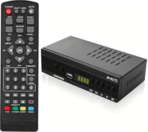 Decoder digitale terrestre 2026 - Ricevitore Digitale Terrestre DVB-T2 H.265 Full HD 1080p, Funzione PVR, Porte USB, HDMI e SCART, Tuner TV Digitale Terrestre Set-Top Box