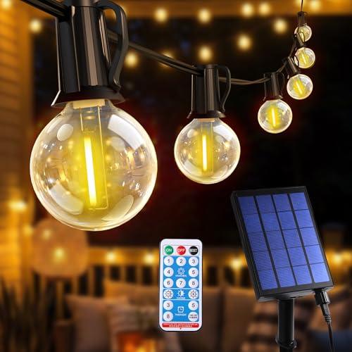 Qxmcov Catena Luminosa Esterno, 9.5M/31.2ft Catena Luci Esterno Giardino con 25+3 LED Lampadine, Stringa Luci LED da Esterno e Interno Decorazione per Natale Terrazza Patio Natale Festa Matrimonio