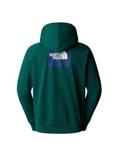 THE NORTH FACE NF0A89F9A1B M Raglan Box NSE Hoodie Maglia Lunga Uomo Deep Nori/Estate Blue Taglia M