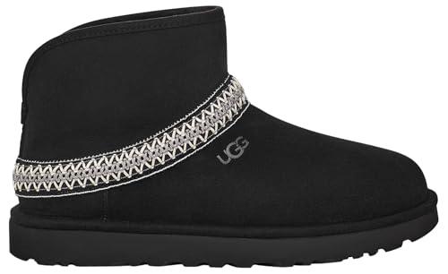 UGG Classic Mini Crescent, Stivali alla Moda Donna, Black, 37 EU