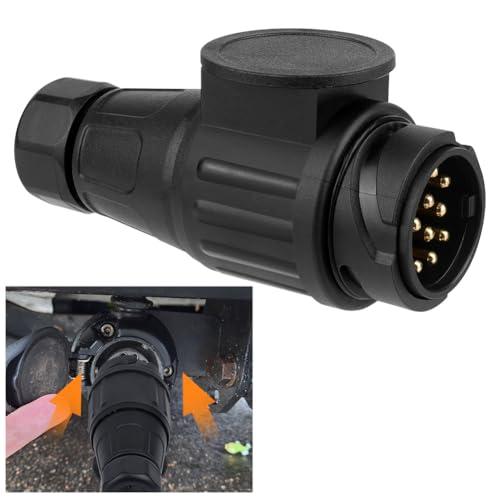 URAQT Spina 13 Poli Rimorchio, 12V Impermeabile Spina Rimorchio 13 Poli, Adattatore Spina a 13 Poli per Rimorchio, per Rimorchio, Autocarro, RV, Barca, Caravan Connettori