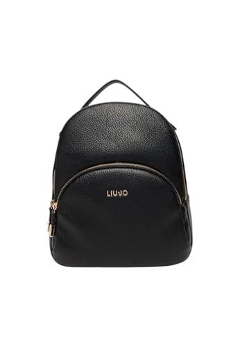 LIU JO Zaino comodo, pratico e capiente con chiusura zip. Possiede due tasche interne di cui una con zip ed una tasca frontale con zip. Presenta spallacci comodi e regolabili con fibietta e manico sup