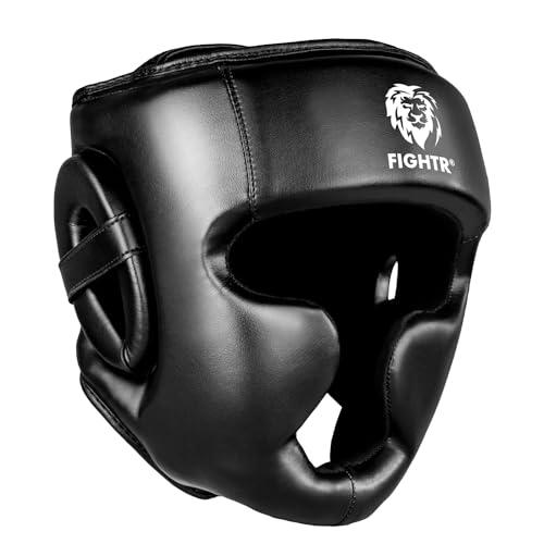 FIGHTR® Casco da boxe per sparring | Misura regolabile per boxe, MMA, Muay Thai, kickboxing e arti marziali |Protezione della testa con ottima vestibilità per la massima protezione