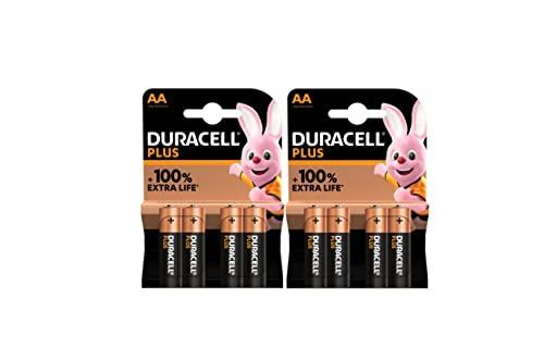 8X Duracell AA Plus Alcalina (2 Blister Da 4 Batterie) 8 Pile Stilo