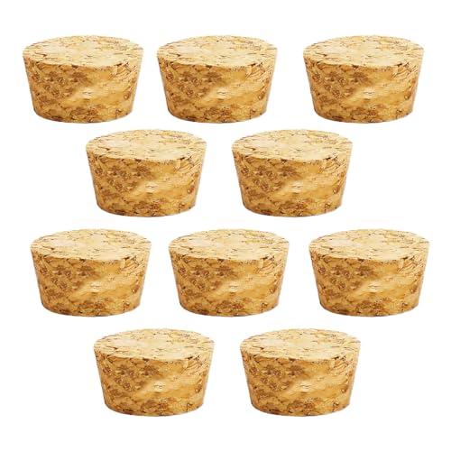 10 tappi in sughero in legno conici per tappi per vino riutilizzabili, tappi per bottiglie, sigillanti per bar, fai da te, accessori da cucina (36 x 30 x 20 mm)