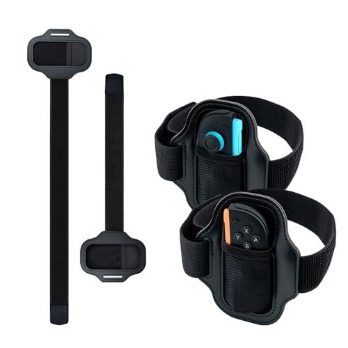 Wigearss 2 Pezzi Cinturini per Gambe, Fascia per Gamba, Cinghie per Gambe Compatibile con Nintendo Switch/Nintendo Switch 2