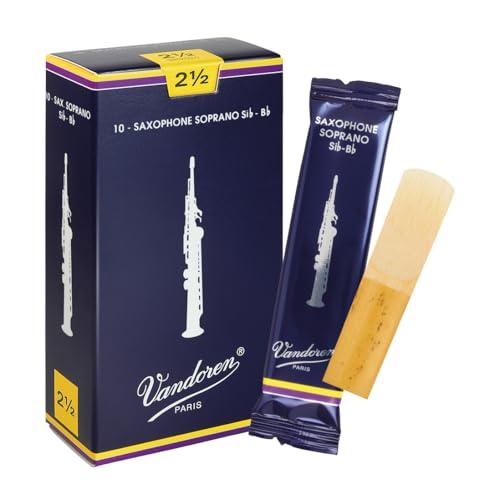 Vandoren Ance tradizionali per sassofono soprano, confezione da 10, durezza 2,5