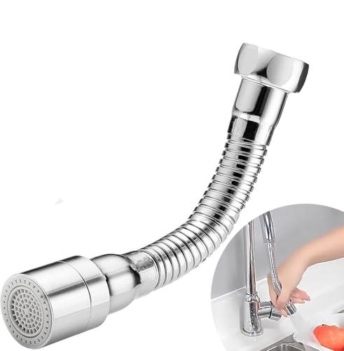 SkyJoy®Prolunga per rubinetto 14cm. in acciaio inox 304.Orientamento fisso.Comoda per lavare i denti, il viso e i capelli e per raccogliere l'acqua. (14cm)