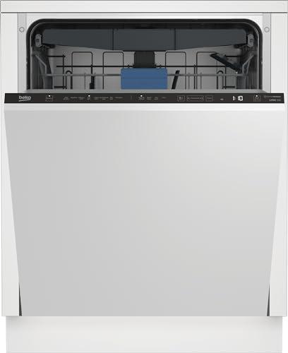 Beko BDIN38440 - Lavastoviglie da incasso, 60 cm, completamente integrato, per 14 soffitti su misura, 3 lavelli, 5 temperature, velocità+, asciugatura SteamGloss, CornerIntense, TrayWash