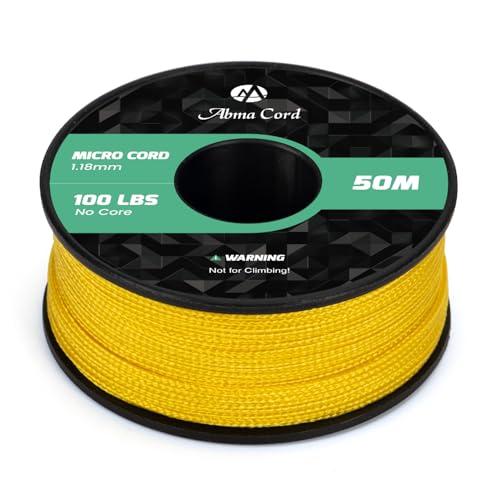 Abma Cord Micro Corda 1,18 mm Corda 50M Bobina - Max. 45kg (100lbs) - Giallo Dorato