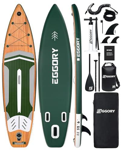 Tavola da surf gonfiabile SUP completa Paddleboard accessori pagaia regolabile, pompa, zaino da viaggio, guinzaglio, borsa impermeabile, tavola per adulti (Green white 1)