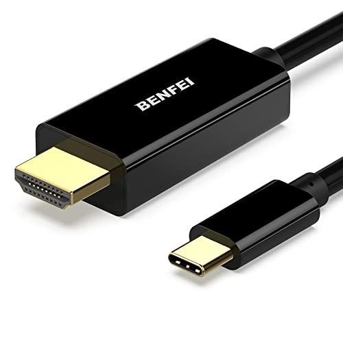 BENFEI Cavo USB C a HDMI 4K 1,8m, Cavo Tipo C a HDMI [Compatibile Thunderbolt 3/4] per iPhone 15 Pro/Max MacBook Pro/Air 2023 iPad Pro iMac S23 XPS 17 e altro
