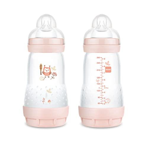 MAM Biberon Easy Start Anticolica, in Set da 2, con Tettarella in Silicone SkinSoftTM, 2+ Mesi, 260 ml