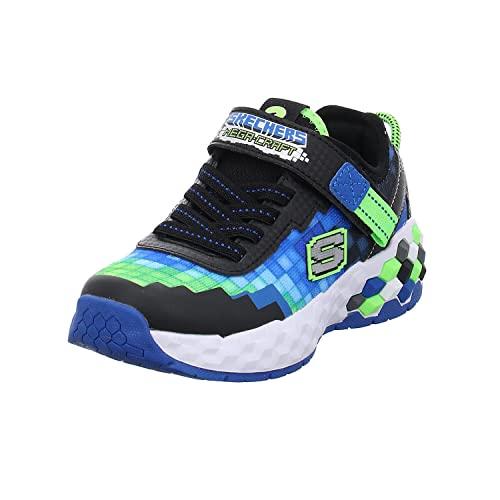 Skechers Mega-craft 2.0, Scarpe da ginnastica Bambini e ragazzi, Nero Black Blue Textile Synthetic Lime Trim, 35 EU