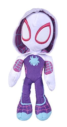 Peluche Spiderverse Ghost Spider Spider Action Figure, 25 cm, con occhi che si illuminano al buio
