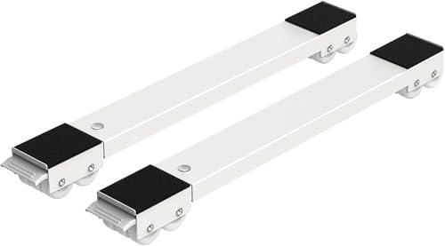 Mf ArtShop Carrello Lavatrice con Ruote, Supporto Asciugatrice, Rullo per Mobili, Frigorifero, Divano, Carichi Pesanti fino a 300kg, Lunghezza Regolabile 46x72 cm