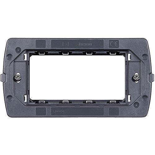 Bticino SLN4704CF Supporto Livinglight Air con 4 Moduli, Antracite