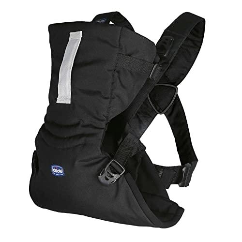 Chicco Easyfit Marsupio Neonati Ergonomico per Bebè e Bambini dalla Nascita a 9 Kg, Porta Bebè Semplice e Intuitivo da Indossare, Fronte Mamma e Fronte Strada, Supporto per Testa e Collo, Nero
