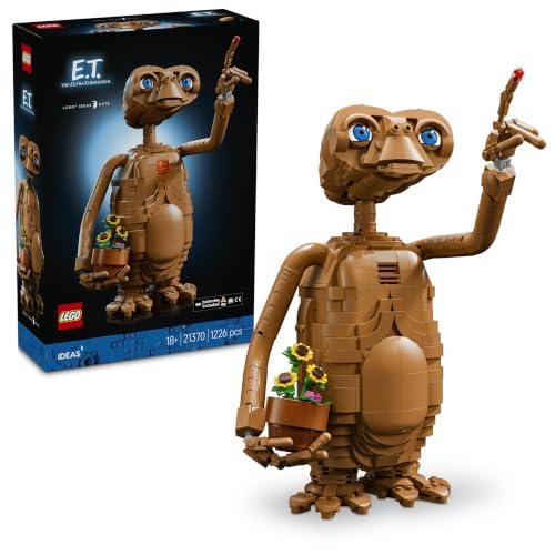 LEGO Ideas E.T. the Extra-Terrestrial - Kit di Modellismo per Adulti con Personaggio Alieno, Fiori Finti in Vaso e Mattoncino Luminoso - Regalo per gli Appassionati di Film e di Fantascienza - 21370