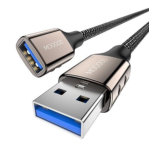 MOGOOD Cavo Prolunga USB 3.0 1m, Velocità 5Gbps, Maschio a Femmina, Compatibile con PC, Laptop, MacBook, Tablet, Disco Rigido Esterno e Accessori USB.