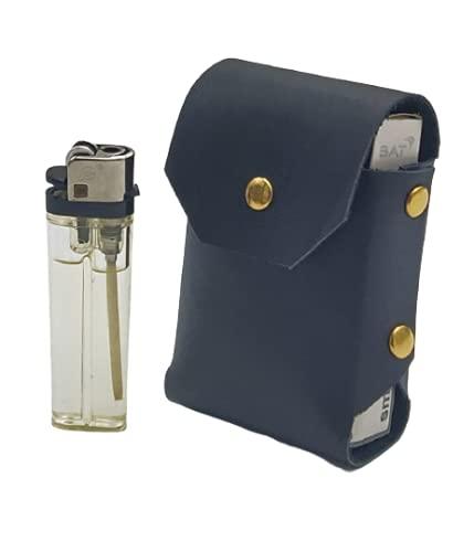 Portasigarette in Vera Pelle Personalizzato, Astuccio porta sigarette e porta accendino in vero cuoio pregiato, idea regalo uomo donna