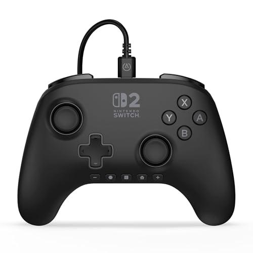 PowerA Controller cablato Advantage per Nintendo Switch 2 - Nero, con licenza ufficiale, effetto Hall, pulsanti mappabili, controller pro, Pulsante C, controlli audio integrati