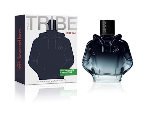 United Colors of Benetton We Are Tribe Intense EDP da uomo - Lunga durata - Fragranza giovanile, moderna e intensa - Note di lavanda, legno ambra e fruttate - Ideale da indossare di giorno - 90ml