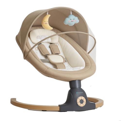 BEBE2LUXE Ava: Dondolo bebe elettrico (beige)