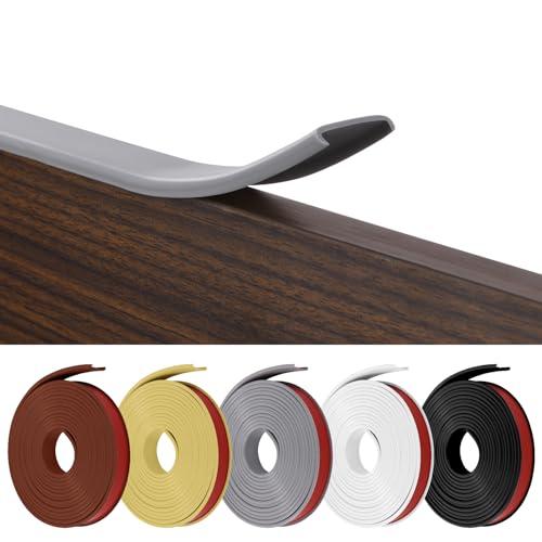 flintronic Bordatura Autoadesiva per Mobili a Forma di U, Nastro Perimetrale per Mobili Flessibile, Striscia di Protezione del Bordo del Desktop per Fai-da-te, Armadi, Bordi di Piani di Lavoro 5m×18mm