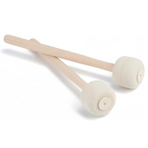 Dilwe Drum Mallet, 2 Pezzi di Bacchette di Lana, Martello, Manico in Legno, Accessori per Strumenti a Percussione
