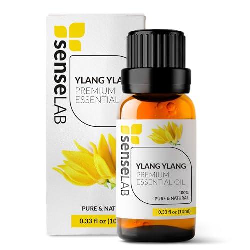 SenseLAB Olio essenziale di Ylang Ylang - Olio di Ylang Ylang Terapeutico Naturale e Puro al 100% per Umidificatore Diffusore di Aromaterapia - Olio per la Cura Della Pelle e Dei Capelli (10 ml)