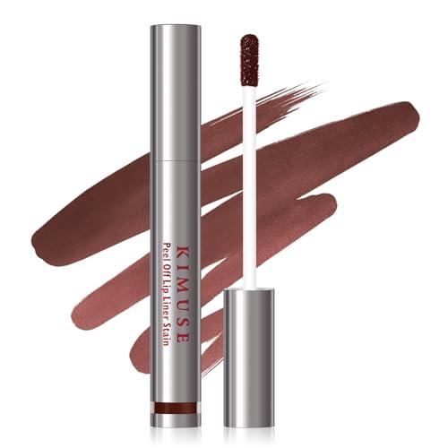 KIMUSE Peel Off Lip Liner Stain, Matita per contorno labbra, Tattoo Rossetto Lunga Durata Lip Liner, impermeabile e rimovibile, sfoderabile, Matte Finish