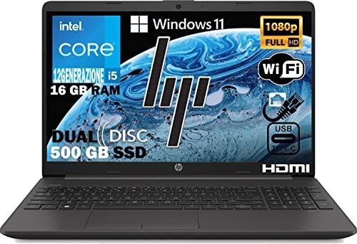 HP 250 G9 Notebook intel 10 core i5 12Th fino a 4,40Ghz, Ram 16Gb Ddr4,Ssd Nvme 512GB,Display 15.6