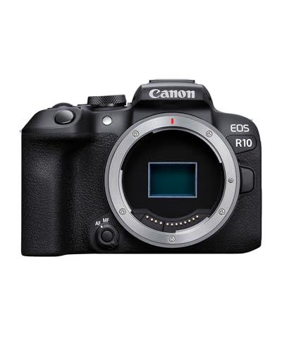 Canon EOS R10 Fotocamera Mirrorless (Solo Corpo) – Digitale – Dual Pixel CMOS AF II e Video 4K fino a 60p – Perfetta per Vlogging – Bluetooth, Wi-Fi e USB-C - Pensata per esplorare ovunque tu vada