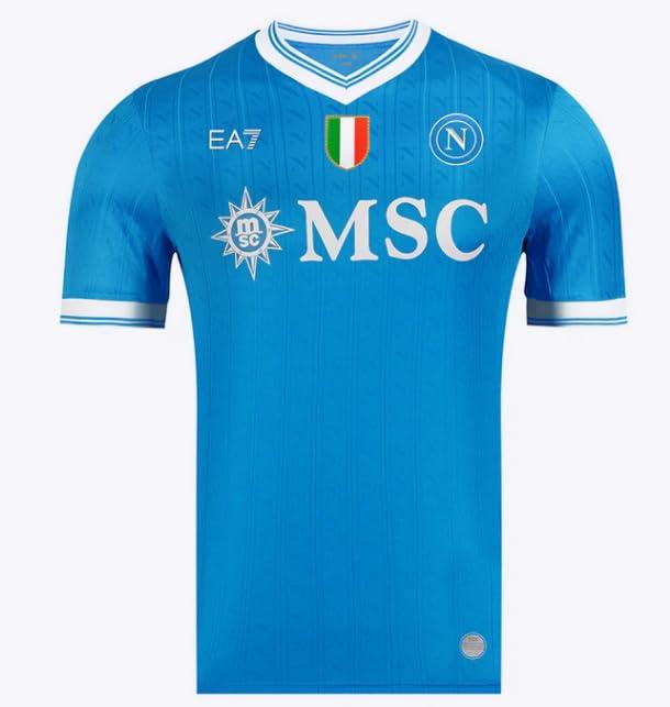 SSC NAPOLI Maglia Gara Home, Azzurra, EA7 Prodotto Ufficiale, Maglia Calcio 2025/2026, L
