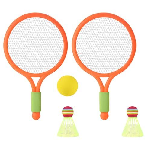 Btgghytr Set di racchette da tennis per bambini da 2 a 15 anni, racchetta da badminton con tennis e 2