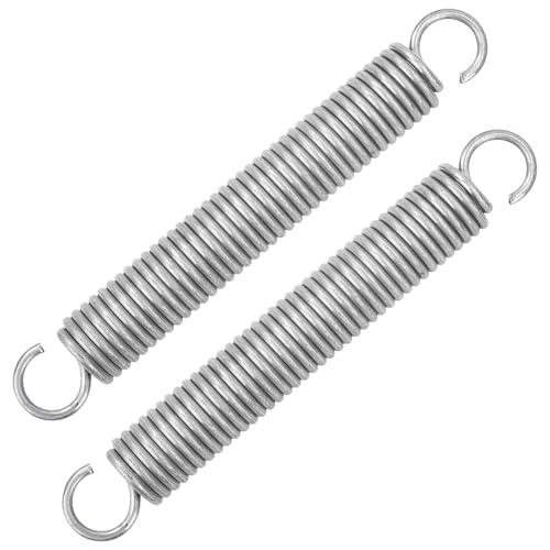 GUNGY Molle a Trazione 125mm Molla di Trazione Doppio Gancio in Acciaio Inossidabile Diametro Filo 2,5mm Diametro Esterno 16mm Tiro 19,1kg 2 Pezzi