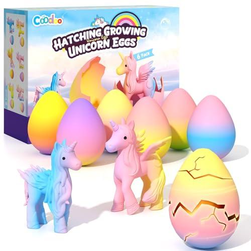 Uova Arcobaleno che Si Schiudono con Unicorni per Bambini - 6 Giocattoli Unicorno per Ragazzi e Ragazze, Idee Regalo per Pasqua o Compleanno per Bambini dai 3+ Anni - Regali per Bambine di 3 4 5 6 7 8