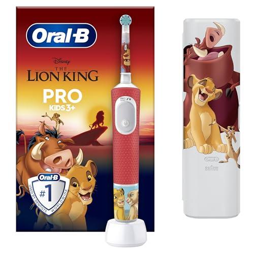 Oral-B Kids 3+ Spazzolino Elettrico Pro Kids Disney Re Leone, 1 Testina, 1 Spazzolino Elettrico Oral B, Custodia Da Viaggio, 1 Caricatore e 5 Adesivi, Dai 3 Anni In Su
