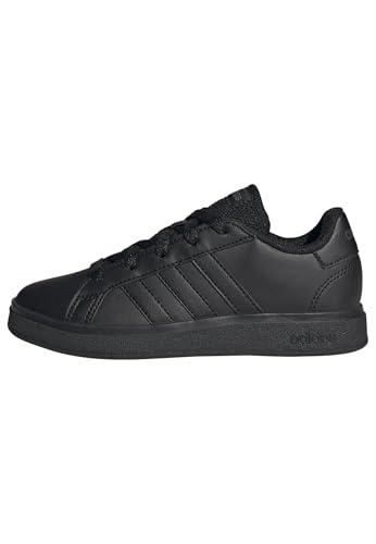 adidas Unisex - Bambini e ragazzi Grand Court Lifestyle Tennis Lace-Up Shoes, Carbon Black Carbon Black Grey Six, 38 EU