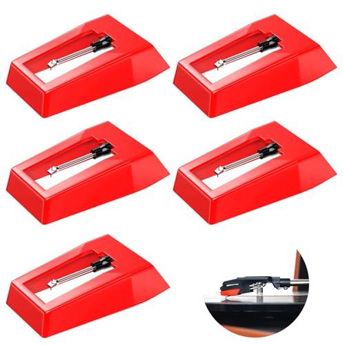 Lectorias 5 Confezioni puntina giradischi Universali, puntina giradischi universale, puntina per grammofono, puntina di ricambio giradischi, aghi per giradischi per la Maggior Parte Grammofoni