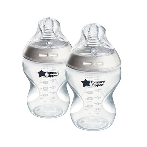Tommee Tippee Biberon anti-colica Natural Start 260 ml, con tettarella simile al seno materno, valvola anti-colica, autosterilizzante, 2 pezzi