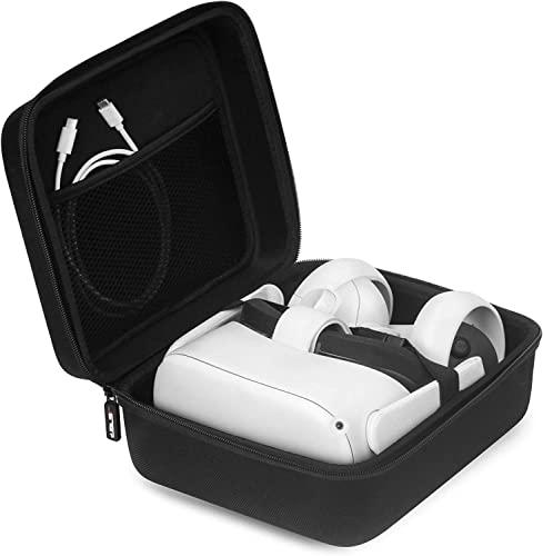 JSVER Custodia per Oculus Quest 3/ Quest 2/ Quest/Oculus Go/Quest 3S, EVA Protettivo Borsa Caso per VR Headset Accessori di Protezione Portatili per Meta Quest 3 Custodia da Viaggio