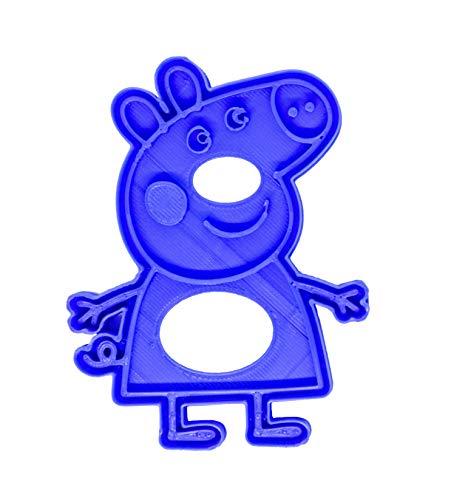 PlasticJewels - Stampo formina tagliabiscotti a forma di maialino compatibile con Peppa Pig